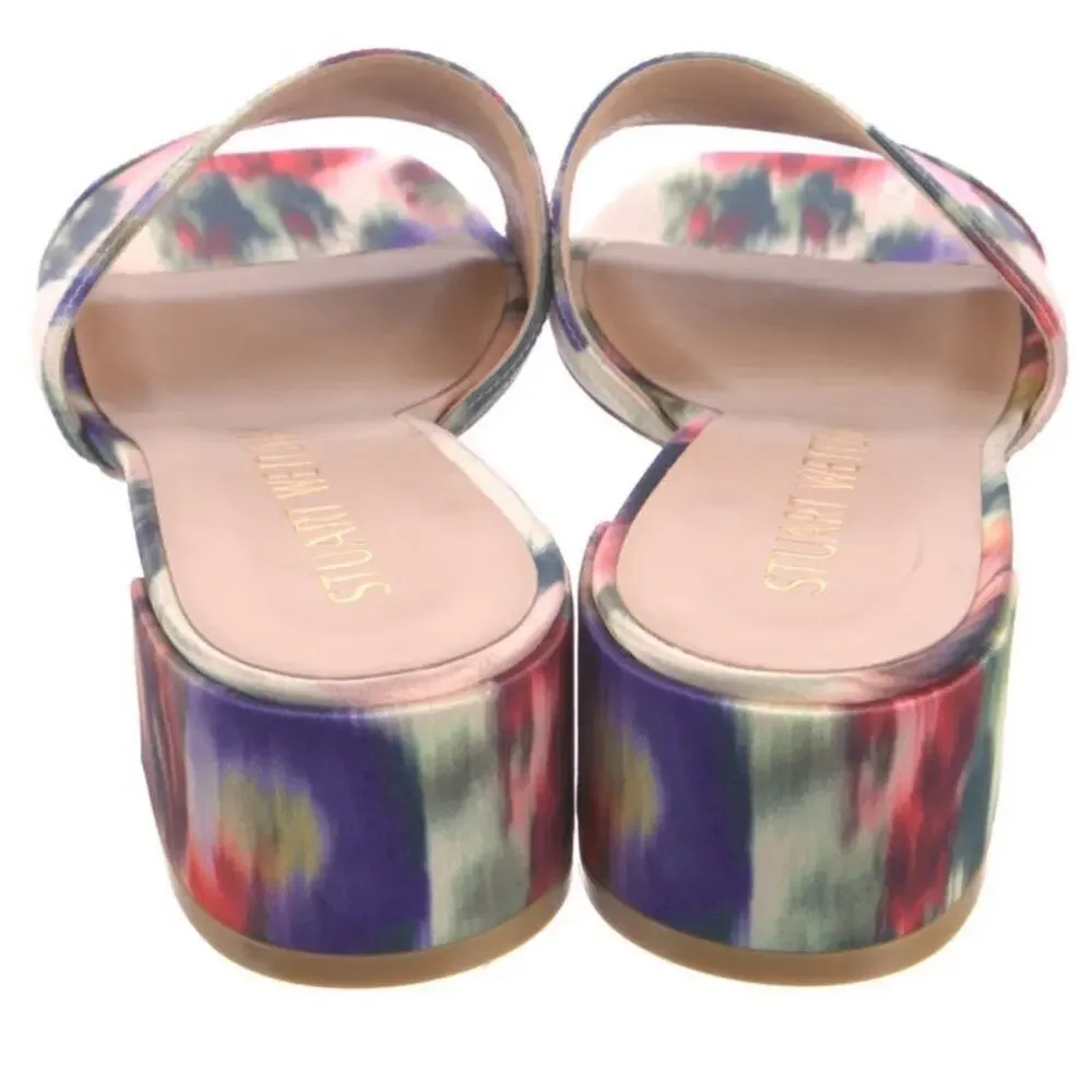 STUART WEITZMAN Cayman 35 Block Floral Slides, Size 10, New with Tag MSRP $425